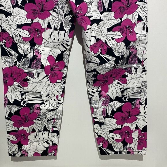 Tori Richard Women's Multicolor Floral Tropical Skinny Casual Pants Size 14 - Picture 7 of 7